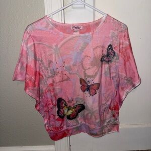 Candie's Pink Butterfly Kids Tee